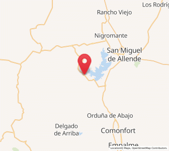 Map of Agustín González, Guanajuato