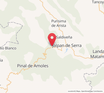 Map of Ahuacatlán de Guadalupe, Querétaro