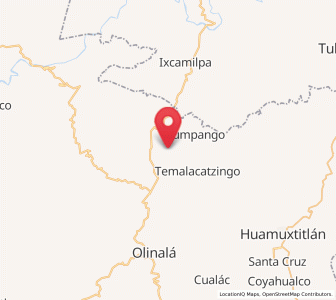 Map of Ahuacatlán, Guerrero