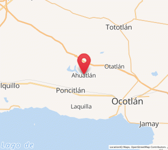 Map of Ahuatlán, Jalisco