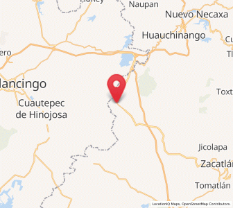 Map of Ahuazotepec, Puebla