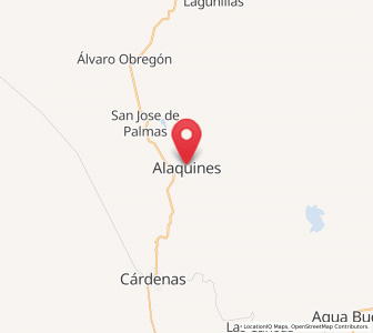 Map of Alaquines, San Luis Potosí