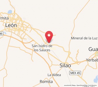Map of Albarradones, Guanajuato