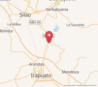 Map of Aldama, Guanajuato