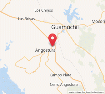 Map of Alhuey, Sinaloa