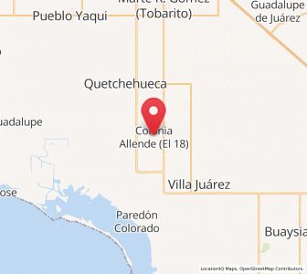 Map of Allende, Sonora