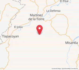 Map of Almanza, Veracruz