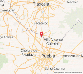 Map of Almecatla, Puebla