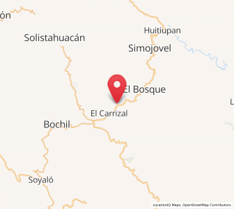 Map of Altagracia, Chiapas