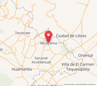 Map of Altzayanca, Tlaxcala