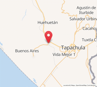 Map of Álvaro Obregón, Chiapas