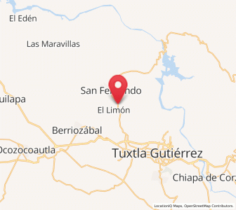 Map of Álvaro Obregón, Chiapas