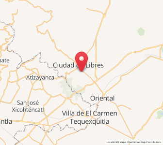 Map of Álvaro Obregón (San Francisco), Puebla