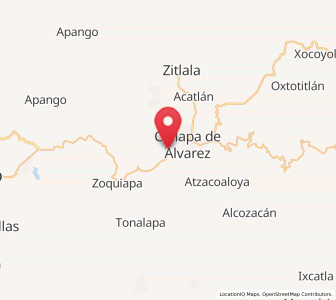 Map of Amate Amarillo, Guerrero