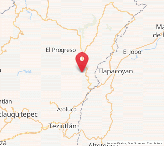 Map of Amatetel, Puebla