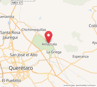Map of Amazcala, Querétaro