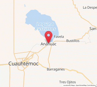 Map of Anáhuac, Chihuahua
