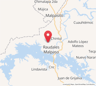 Map of Angel Albino Corzo, Chiapas