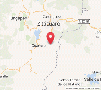 Map of Aputzio de Juárez, Michoacán