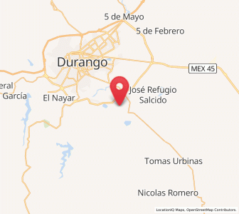 Map of Aquiles Serdán, Durango