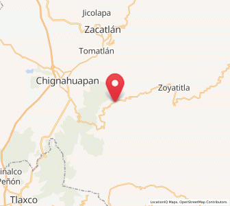 Map of Aquixtla, Puebla