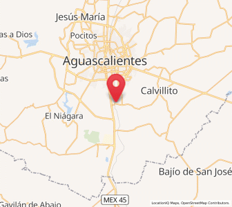 Map of Arellano, Aguascalientes