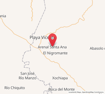 Map of Arenal Santa Ana, Veracruz