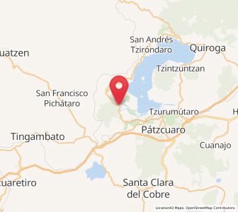 Map of Arocutín, Michoacán