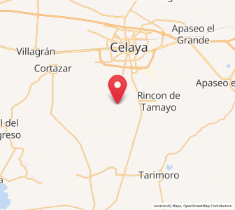 Map of Arreguín de Arriba, Guanajuato