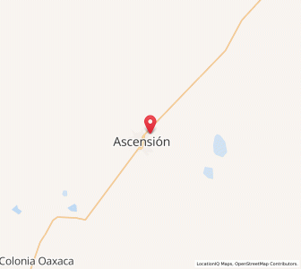 Map of Ascención, Chihuahua