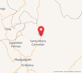 Map of Asunción Cuyotepeji, Oaxaca