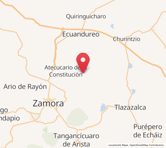 Map of Atacheo de Regalado, Michoacán