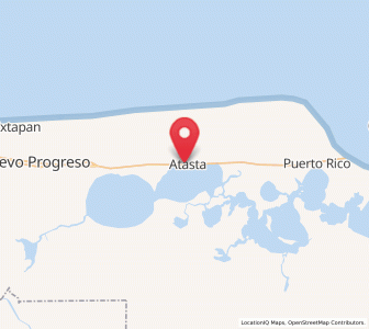 Map of Atasta, Campeche