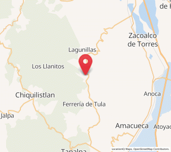 Map of Atemajac de Brizuela, Jalisco