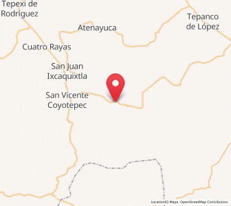 Map of Atexcal, Puebla