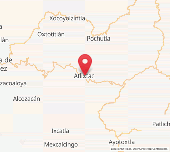 Map of Atlixtac, Guerrero