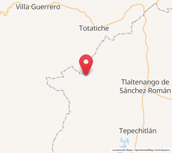 Map of Atolinga, Zacatecas