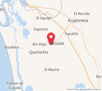 Map of Atotonilco, Nayarit