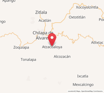 Map of Atzacoaloya, Guerrero