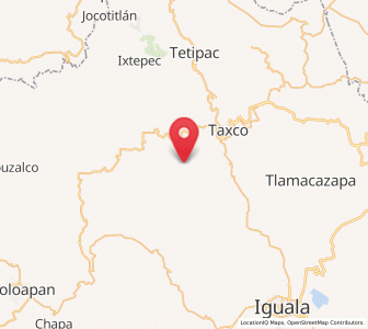 Map of Atzala, Guerrero