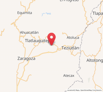 Map of Atzalán, Puebla