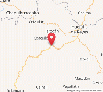 Map of Axcaco, Hidalgo