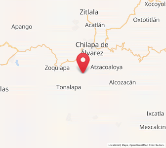 Map of Axopilco, Guerrero