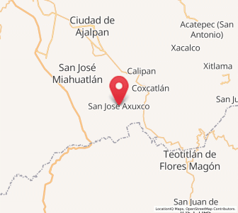 Map of Axuxco, Puebla