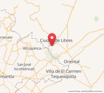 Map of Ayehualaco (San Martín), Puebla