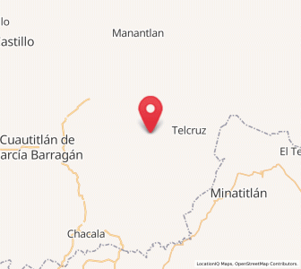 Map of Ayotitlán, Jalisco