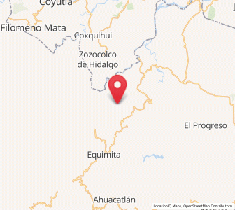 Map of Ayotzinapan, Puebla