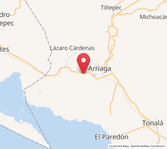Map of Azteca, Chiapas