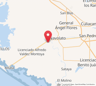 Map of Bachimeto, Sinaloa