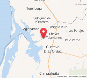 Map of Bacorehuis, Sinaloa